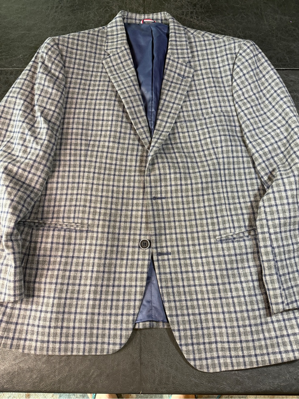 Tommy Hilfiger Classic Gray & Blue Checked Men's Blazer Size 36S